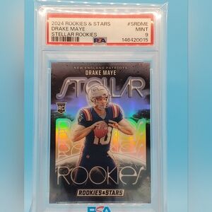 Drake Maye PSA 9 2024 Rookies And Stars Stellar Rookie